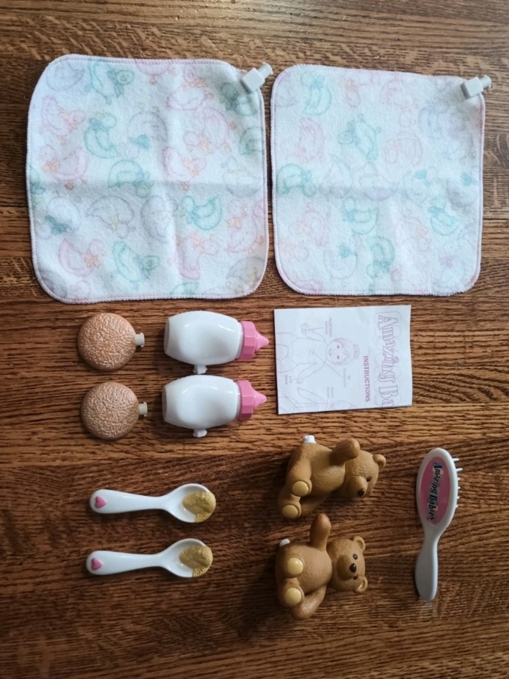 Rare Amazing Babies Doll Replacement Accessory Lot - 12pcs with Original Manual